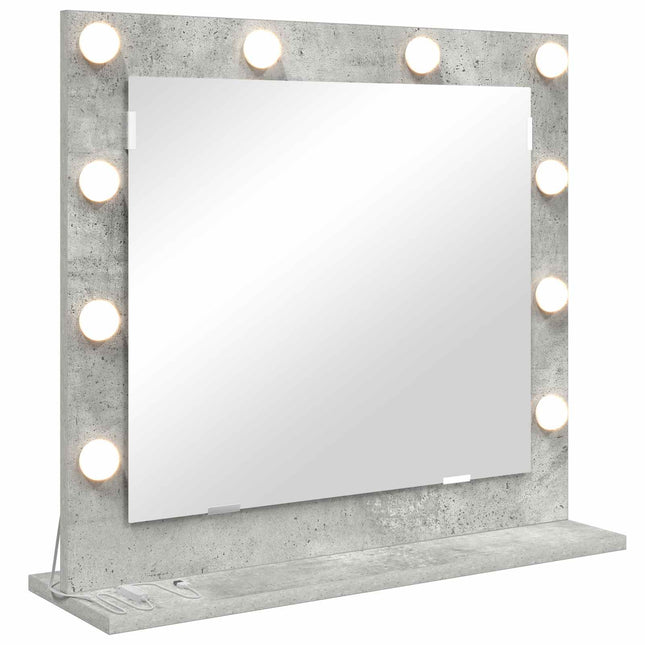 Vaskeskab Spejl Beton Grå 60 x 55 x 18 cm Rektangulær