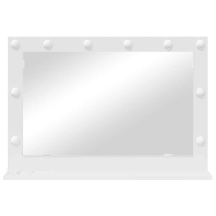 Vaskeskab Spejl Hvid 80 x 15 x 18 cm Glas og Konstrueret træ