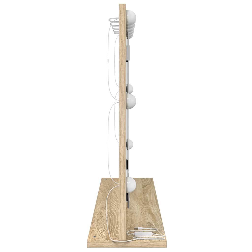 Vaskeskab Spejl Rektangulær med spejl Sonoma eg 80 x 55 x 18 cm