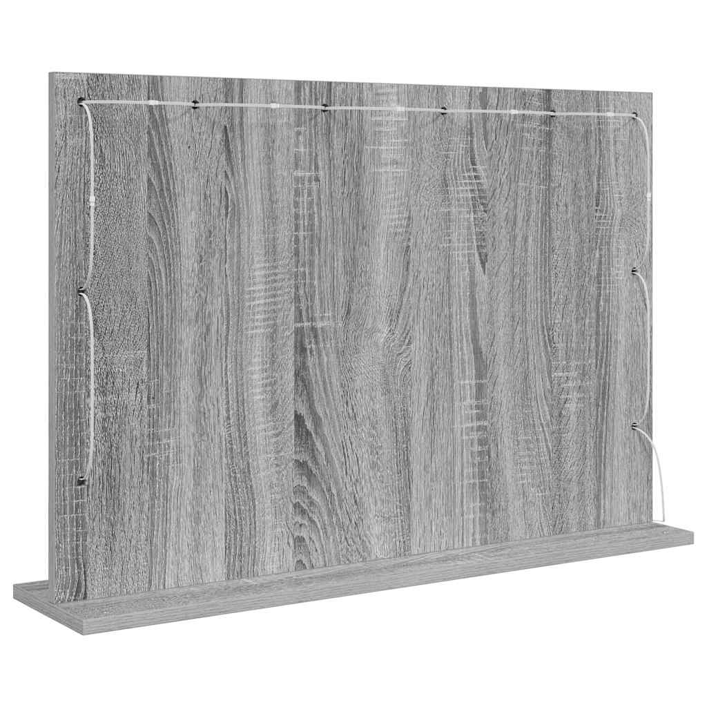 Vaskeskab Spejl Rektangulær Grå Sonoma 80 x 55 x 18 cm