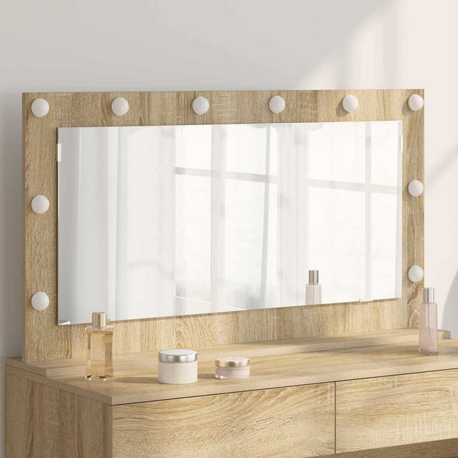 Vaskeskab Spejl Sonoma eg 100 x 55 x 18 cm Rektangulær