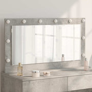Vaskeskab Spejl Rektangulær Beton Grå 100 x 55 x 18 cm