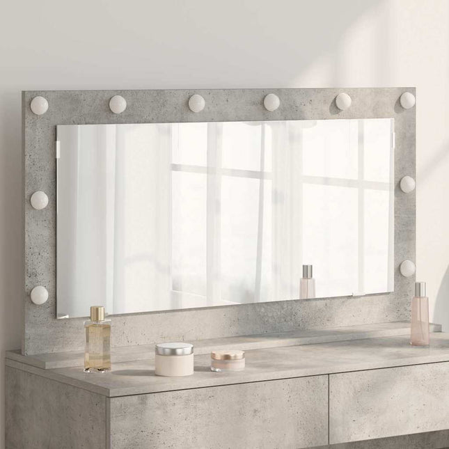 Vaskeskab Spejl Beton Grå 100 x 55 x 18 cm Rektangulær