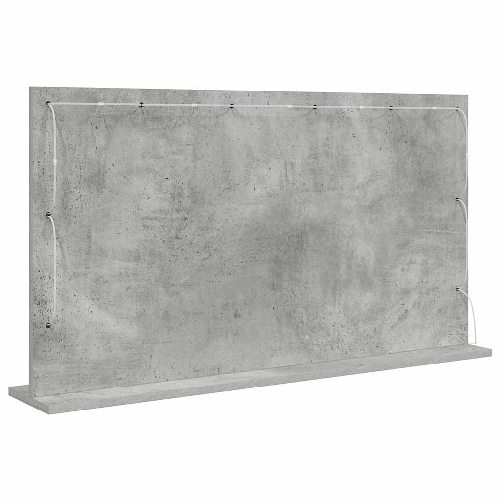 Vaskeskab Spejl Rektangulær Beton Grå 100 x 55 x 18 cm