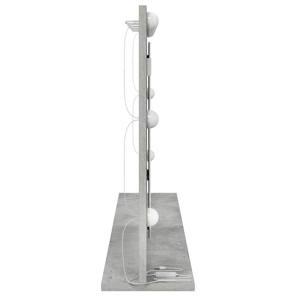Vaskeskab Spejl Rektangulær Beton Grå 100 x 55 x 18 cm
