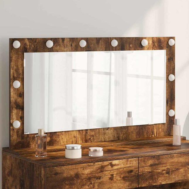 Vaskeskab Spejl Røget eg 100 x 55 x 18 cm Rektangulær