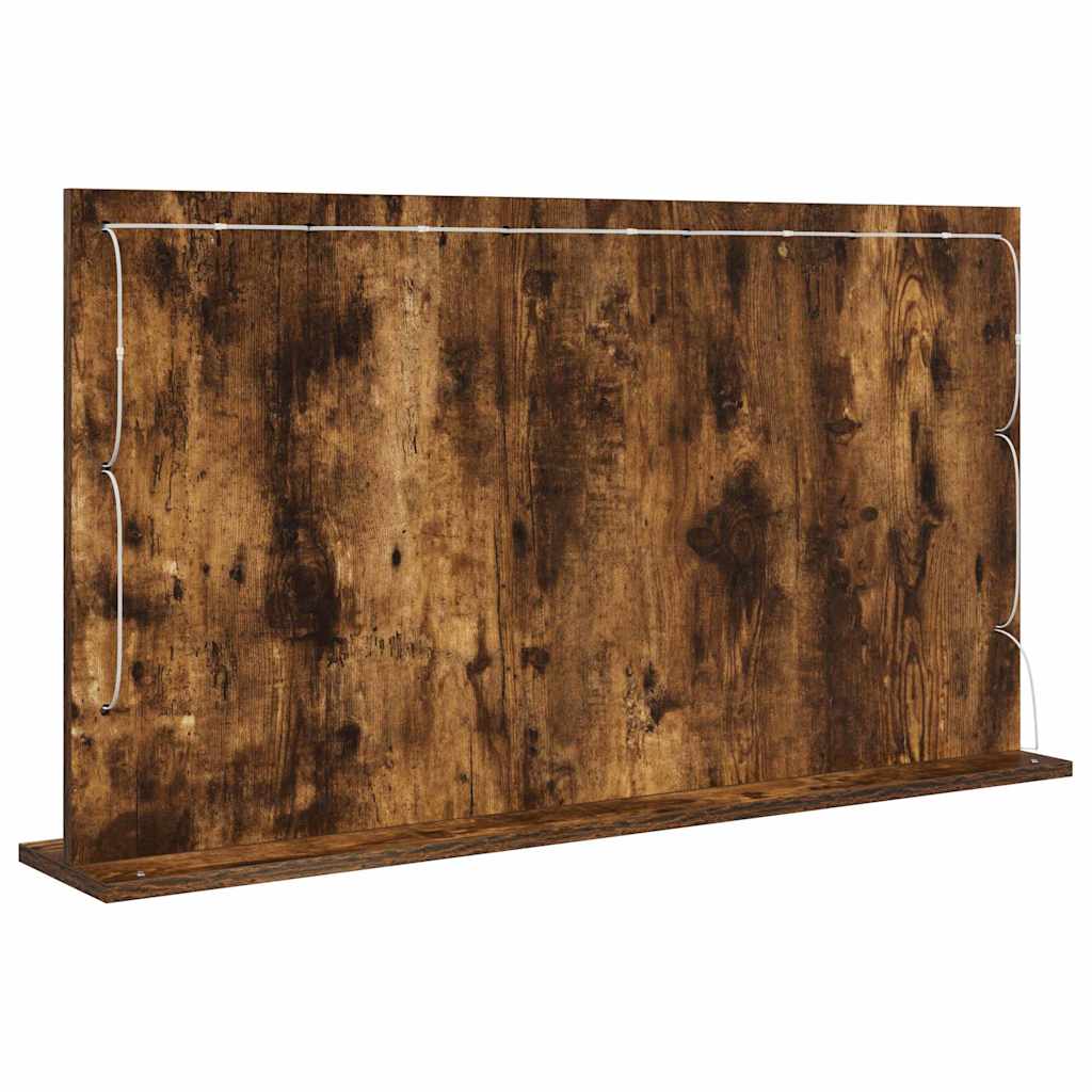 Vaskeskab Spejl Rektangulær med spejl Røget eg 100 x 55 x 18 cm