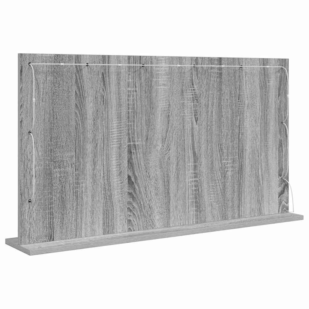 Vaskeskab Spejl Rektangulær Grå Sonoma 100 x 55 x 18 cm