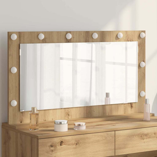 Vaskeskab Spejl Artisan Egetræ 100 x 55 x 18 cm Rektangulær
