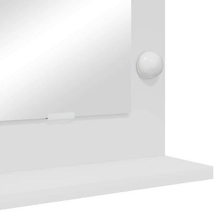 Vaskeskab Spejl Hvid 60 x 45 x 18 cm Glas og Konstrueret træ
