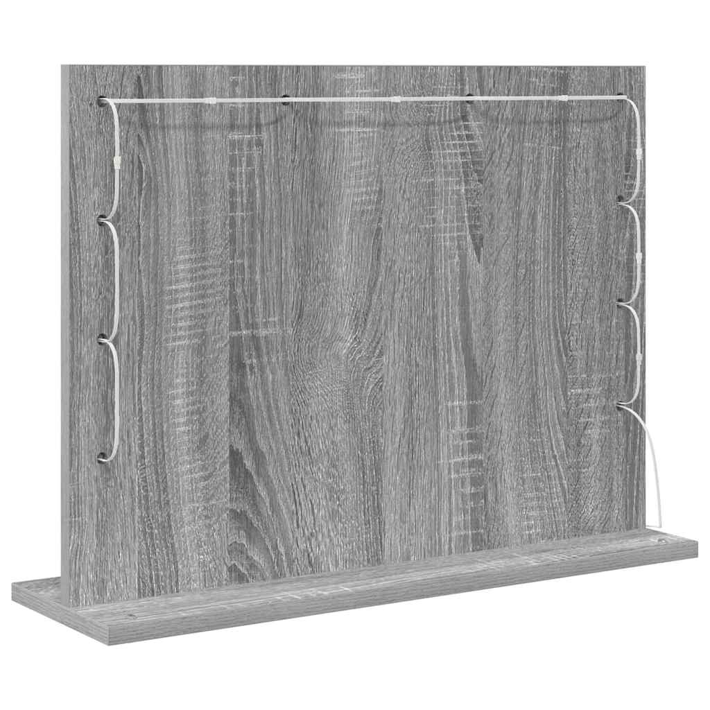 Vaskeskab Spejl Rektangulær Grå Sonoma 60 x 45 x 18 cm