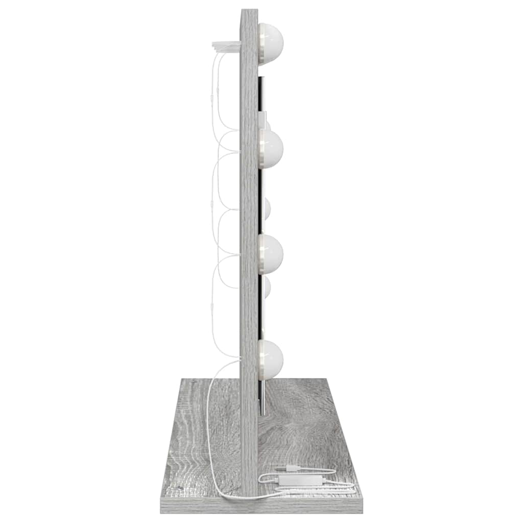 Vaskeskab Spejl Rektangulær Grå Sonoma 60 x 45 x 18 cm