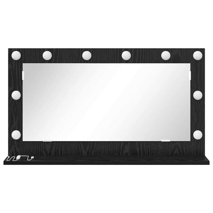 Vaskeskab Spejl Sort eg 80 x 45 x 18 cm Glas og Konstrueret træ