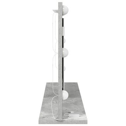 Vaskeskab Spejl Beton Grå 80 x 45 x 18 cm Rektangulær