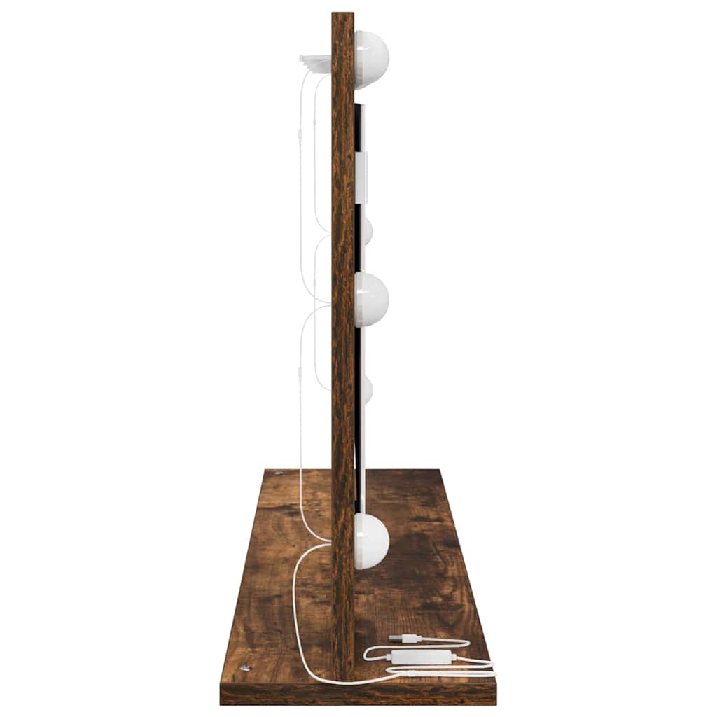 Vaskeskab Spejl Rektangulær med spejl Røget eg 80 x 45 x 18 cm