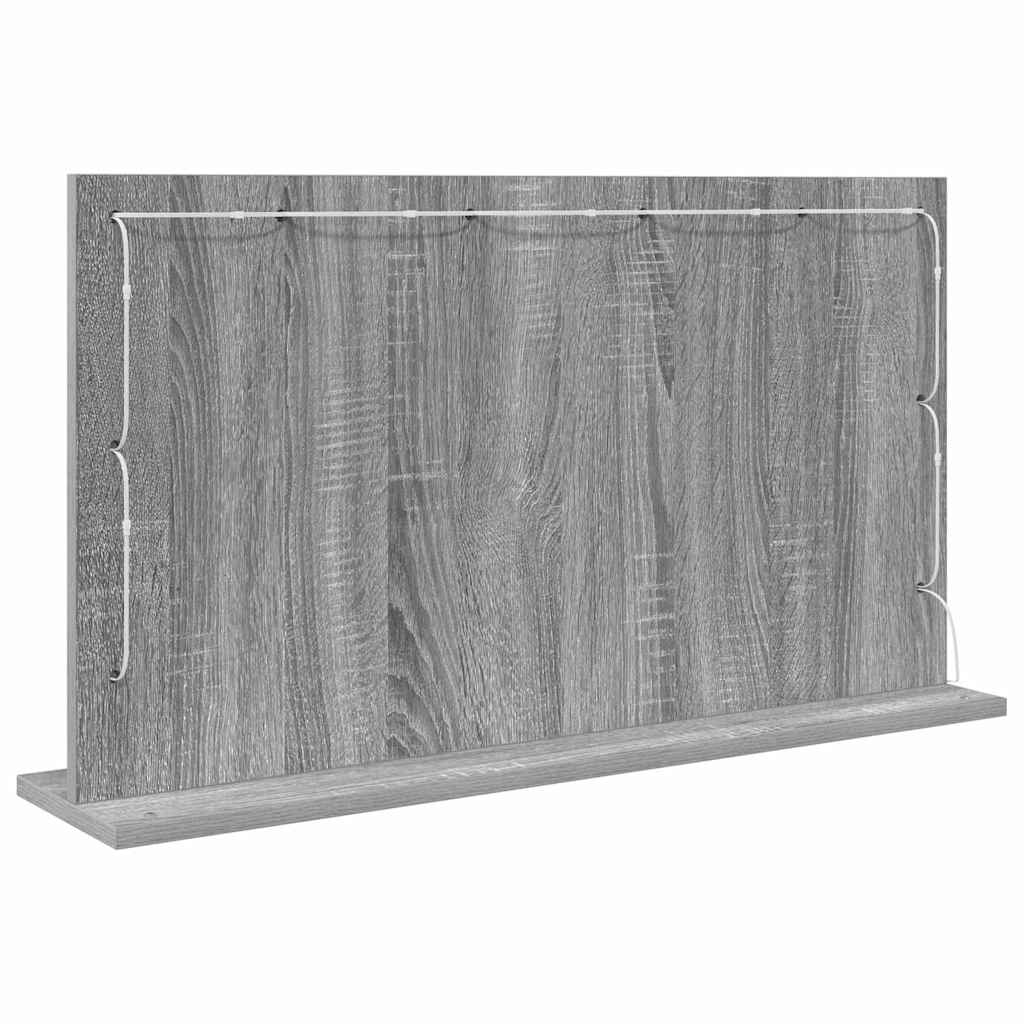 Vaskeskab Spejl Rektangulær Grå Sonoma 80 x 45 x 18 cm