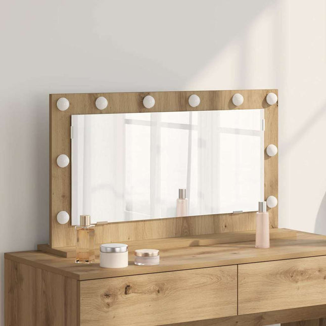 Vaskeskab Spejl Artisan Egetræ 80 x 45 x 18 cm Rektangulær