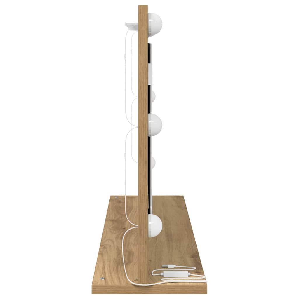 Vaskeskab Spejl Rektangulær Artisan Egetræ 80 x 45 x 18 cm