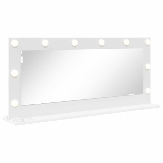 Vaskeskab Spejl Hvid 100 x 45 x 18 cm Glas og Konstrueret træ