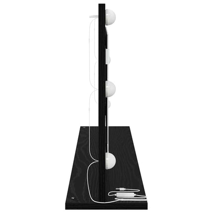 Vaskeskab Spejl Sort eg 100 x 45 x 18 cm Rektangulær