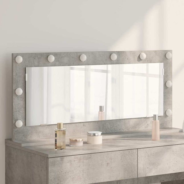 Vaskeskab Spejl Beton Grå 100 x 45 x 18 cm Rektangulær