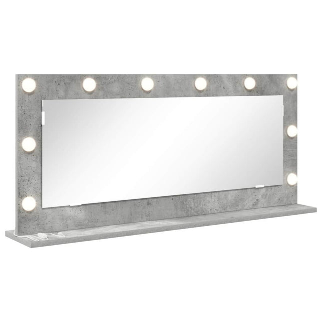 Vaskeskab Spejl Beton Grå 100 x 45 x 18 cm Rektangulær