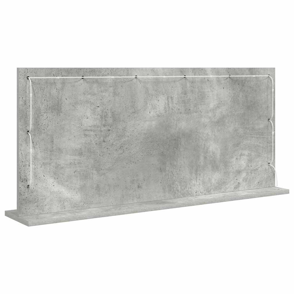 Vaskeskab Spejl Rektangulær Beton Grå 100 x 45 x 18 cm