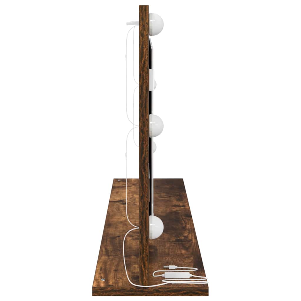 Vaskeskab Spejl Rektangulær med spejl Røget eg 100 x 45 x 18 cm