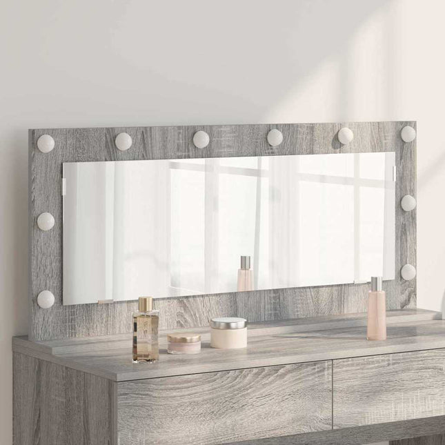 Vaskeskab Spejl Grå Sonoma 100 x 45 x 18 cm Rektangulær
