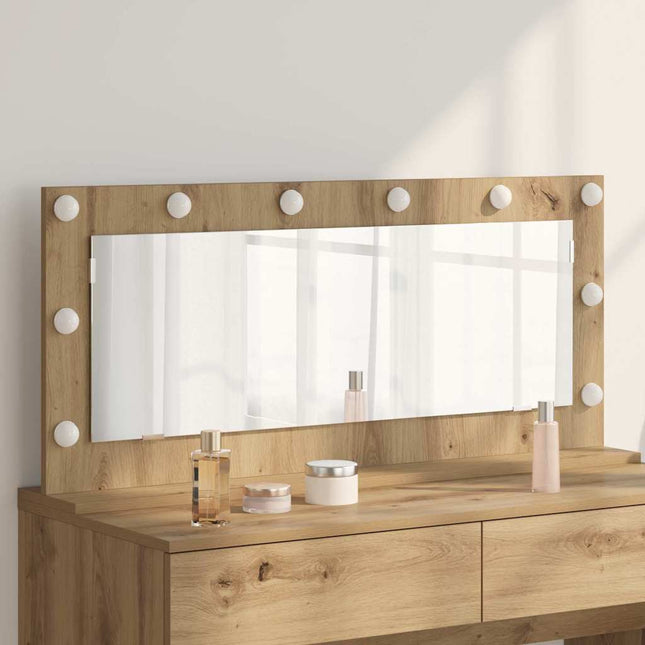 Vaskeskab Spejl Artisan Egetræ 100 x 45 x 18 cm Rektangulær