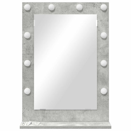 Vaskeskab Spejl Beton Grå 70 x 50 x 18 cm Rektangulær