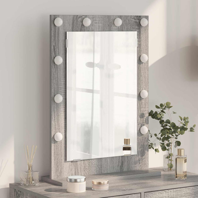 Vaskeskab Spejl Grå Sonoma 70 x 50 x 18 cm Rektangulær