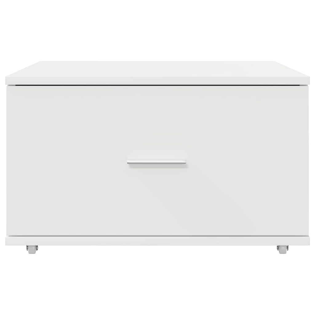 Skuffeskab med hjul Hvid 55 x 45 x 31 cm