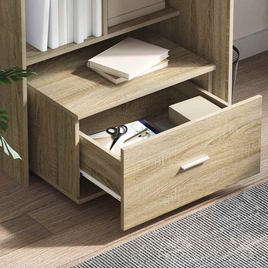 Skuffeskab med hjul Sonoma eg 55 x 45 x 31 cm