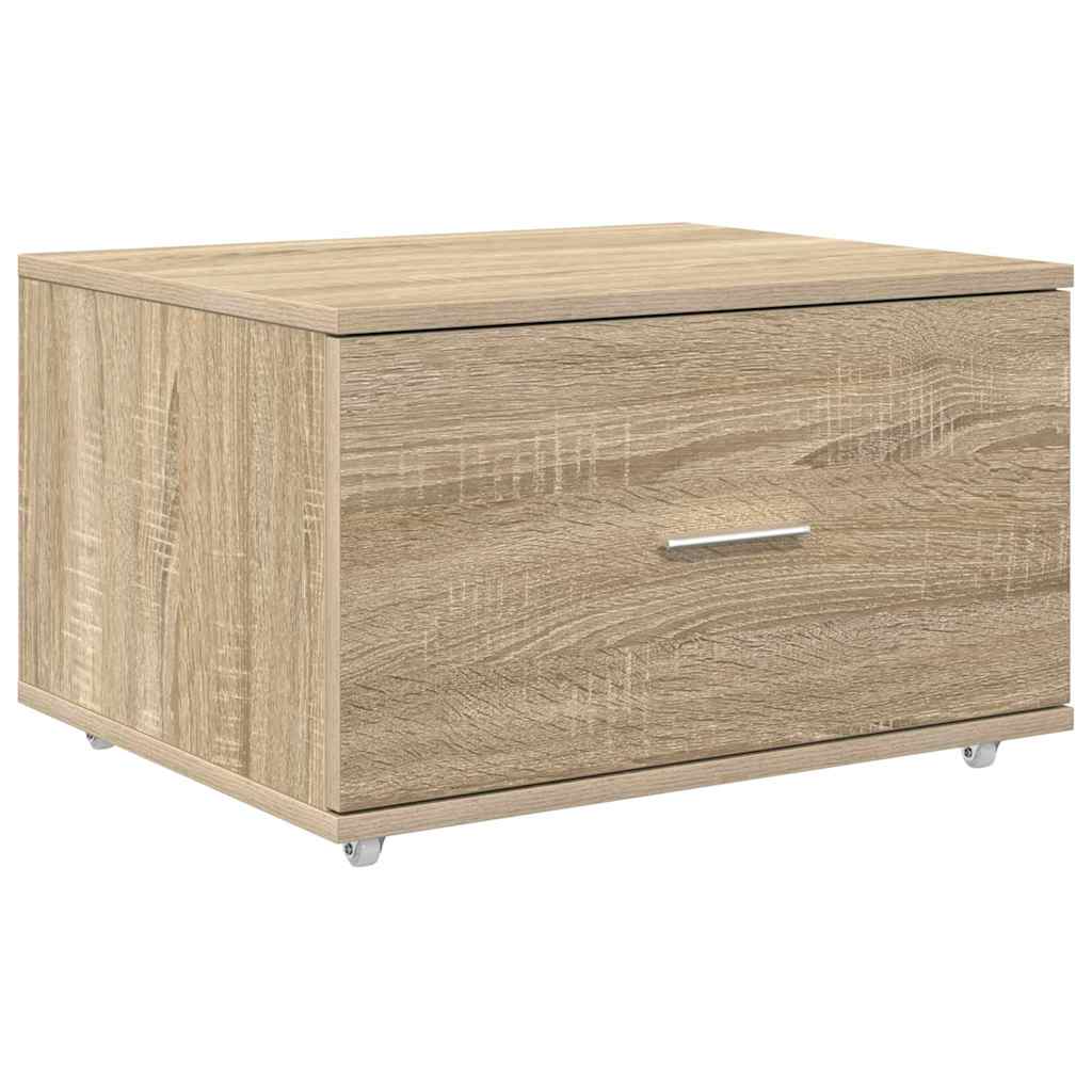 Skuffeskab med hjul Sonoma eg 55 x 45 x 31 cm