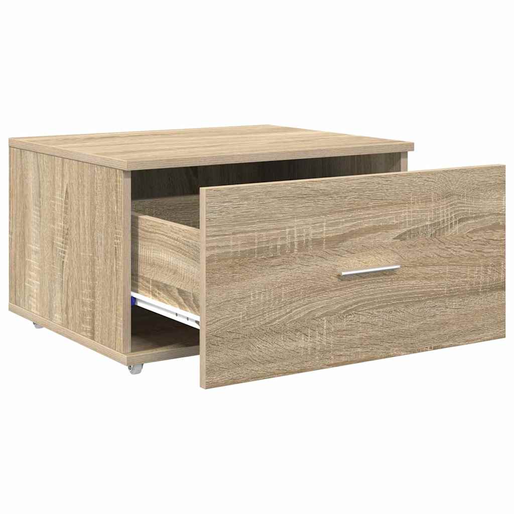 Skuffeskab med hjul Sonoma eg 55 x 45 x 31 cm
