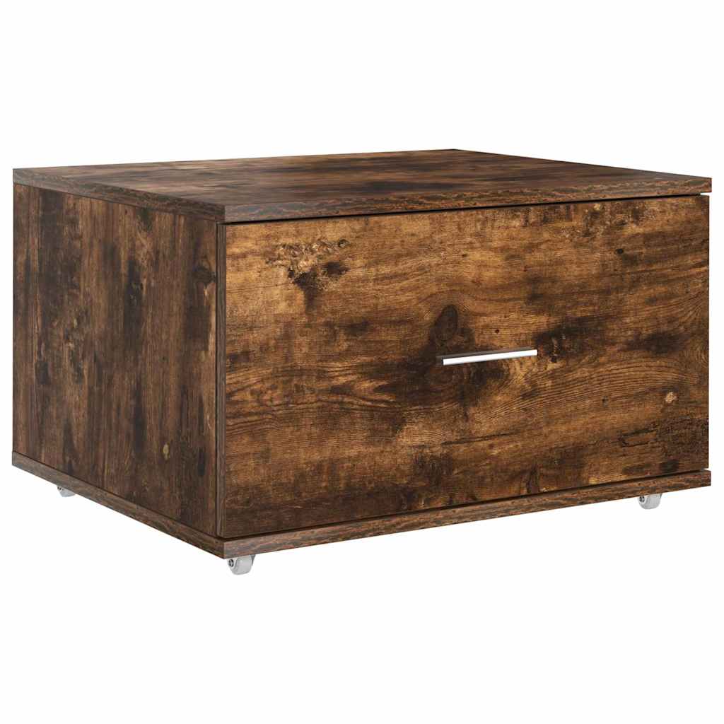Skuffeskab med hjul Røget eg 55 x 45 x 31 cm