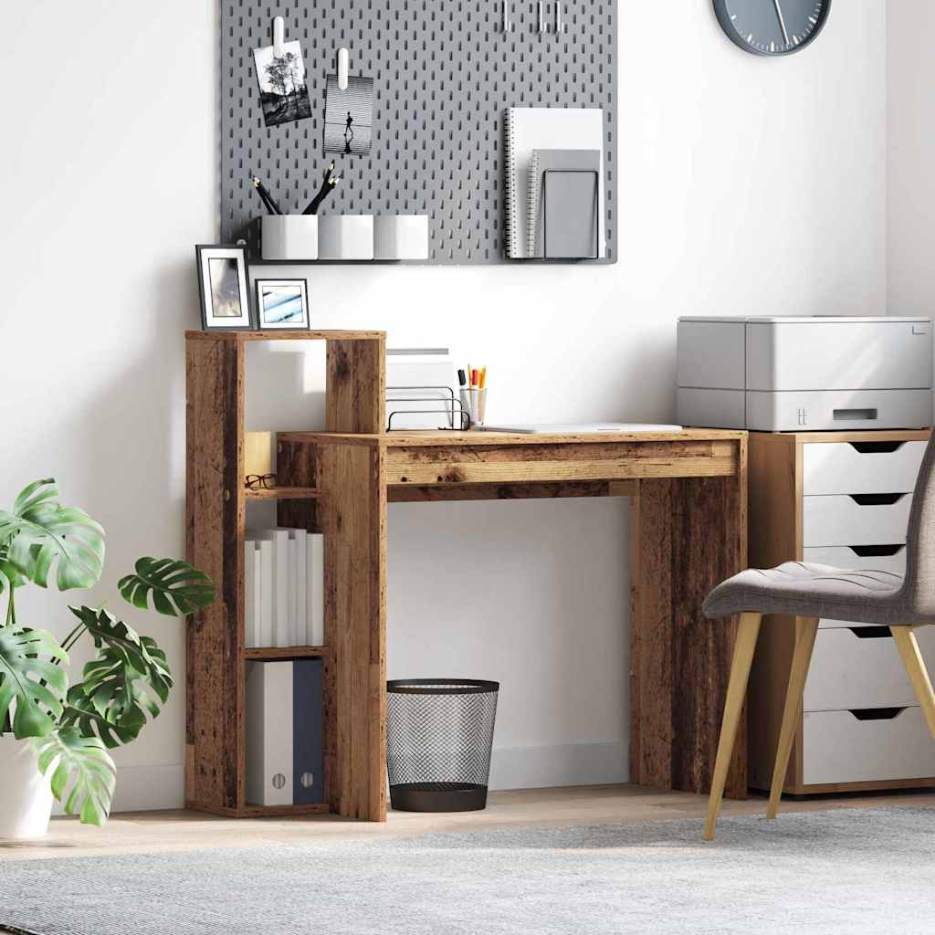 Bord med hylde Gammelt træ 100 x 40 x 90 cm Konstrueret træ