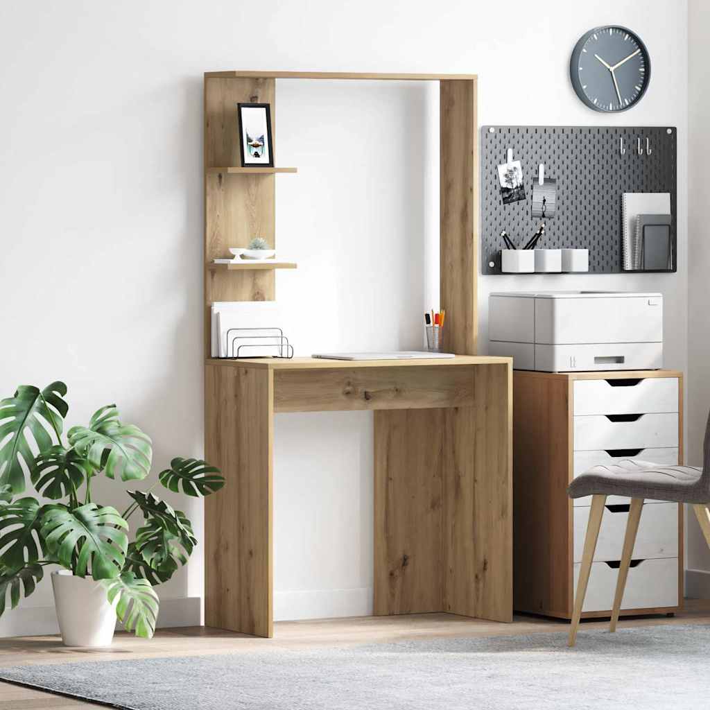 Bord Artisan Egetræ 78,5 x 37 x 154,5 cm Konstrueret træ billede
