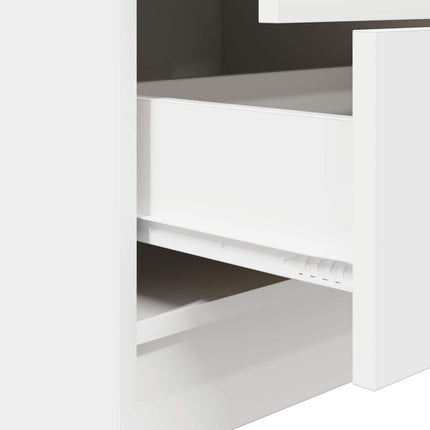 Highboard med skuffe Hvid 45,5 x 34 x 127 cm