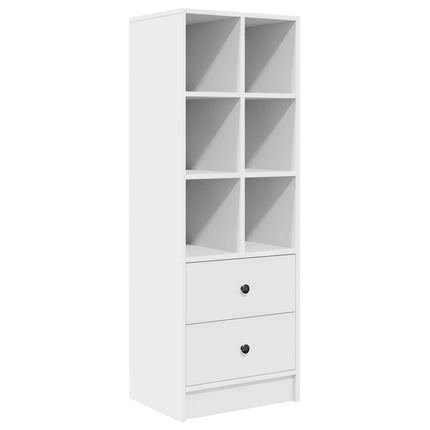 Highboard med skuffe Hvid 45,5 x 34 x 127 cm