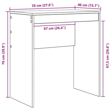 Bord Hvid 70 x 40 x 76 cm