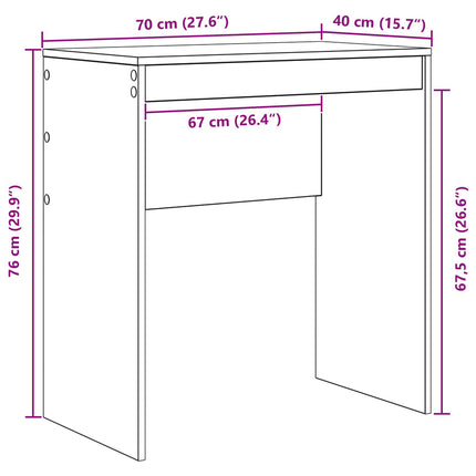 Bord Hvid 70 x 40 x 76 cm