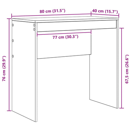 Bord Hvid 80 x 40 x 76 cm
