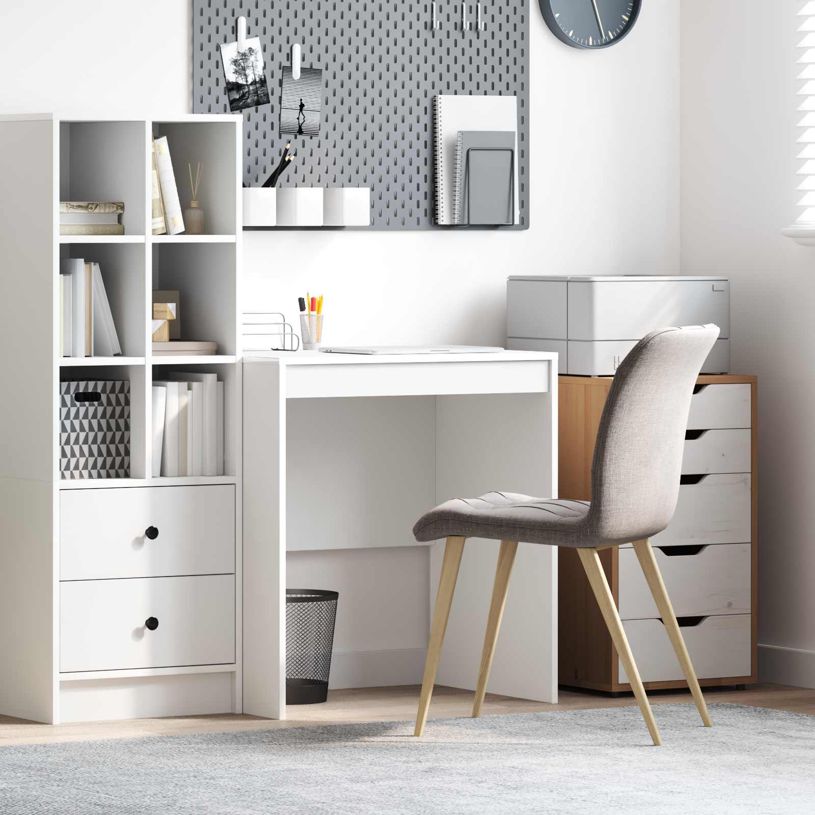 Sidebord WOOOD Fer Ø40 cm grå pulverlakeret jern