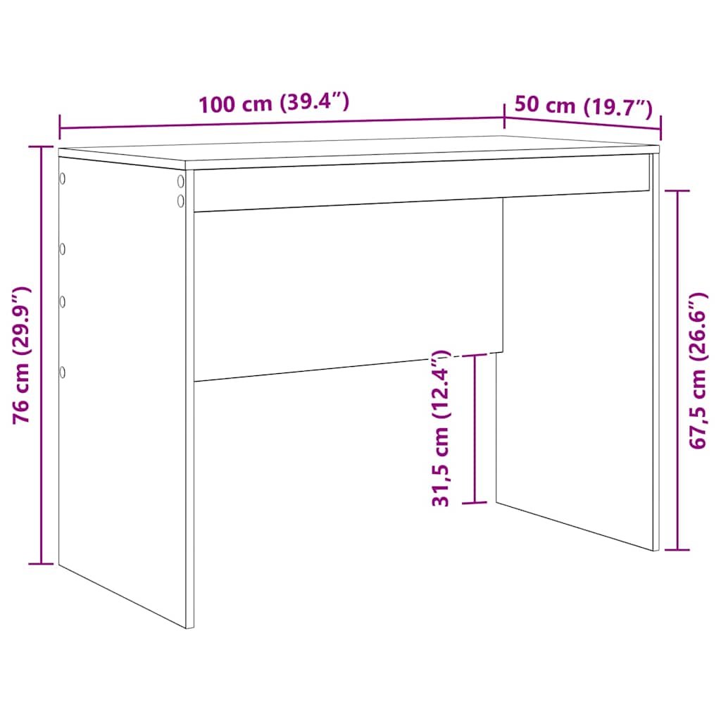 Bord Artisan Egetræ 100 x 50 x 76 cm