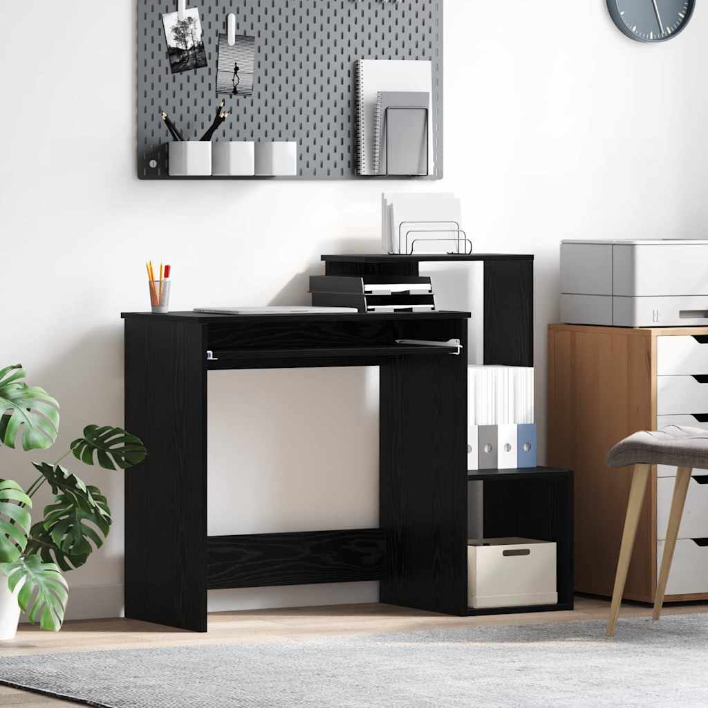 Sort egetræ computerbord Sort egetræ Konstrueret træ, MDF Medium