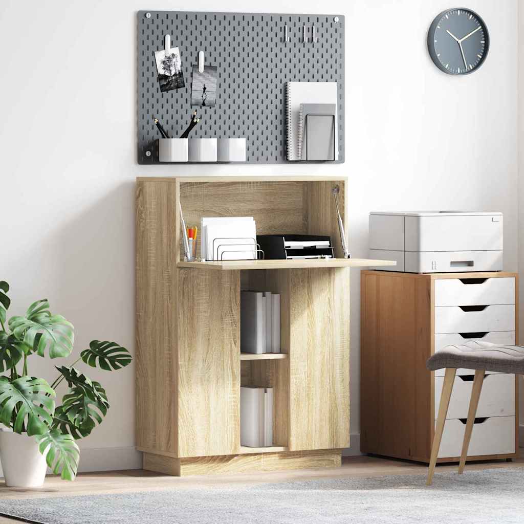 Bord med hylde Sonoma eg 71,5 x 31,5 x 106,5 cm Konstrueret træ