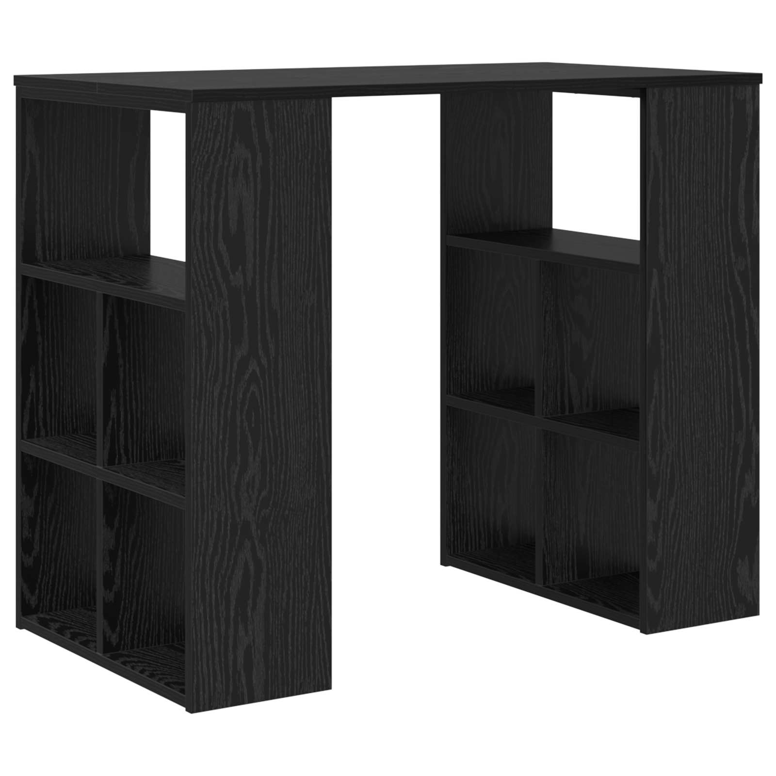 Bord med hylde Sort eg 90 x 50 x 75 cm Konstrueret træ