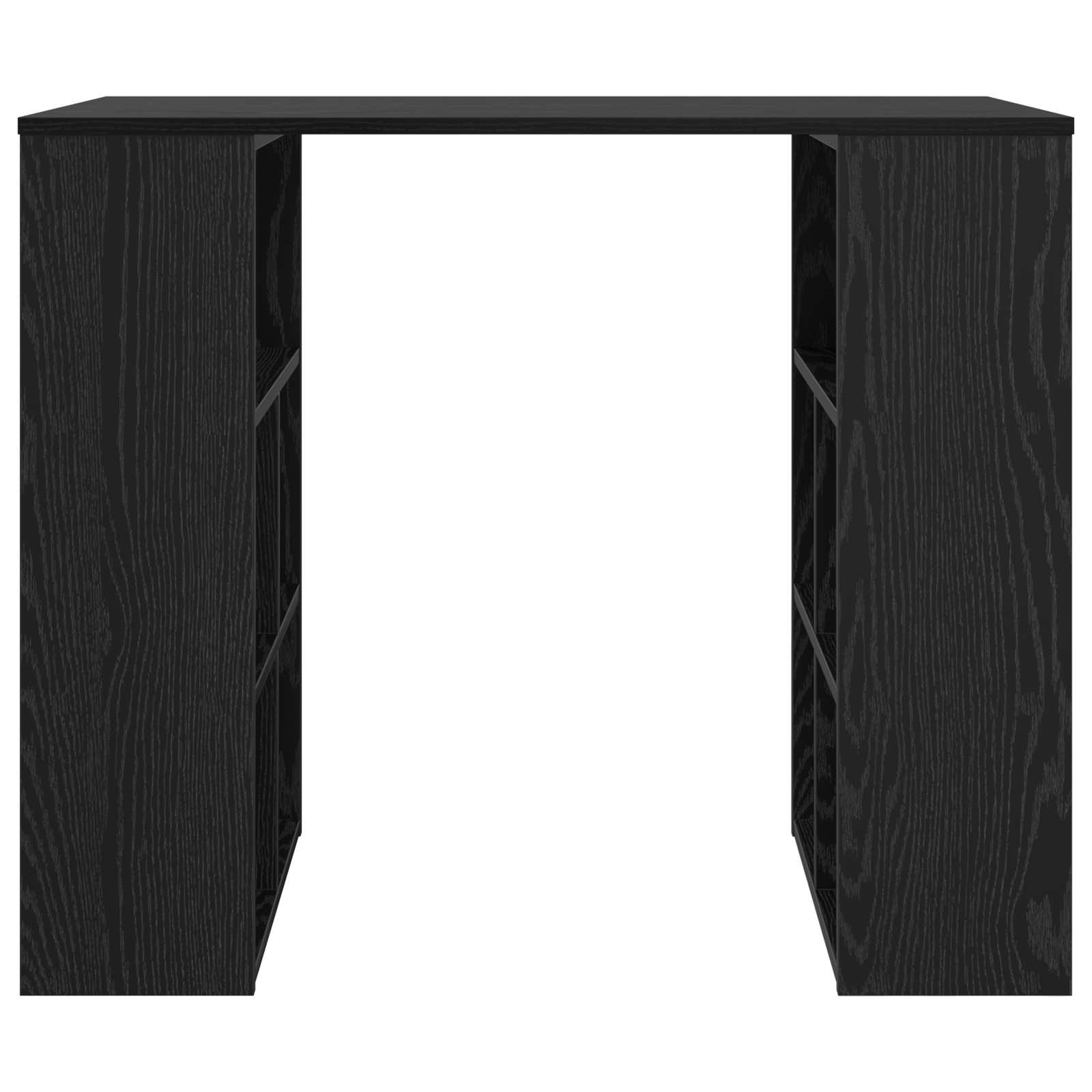 Bord med hylde Sort eg 90 x 50 x 75 cm Konstrueret træ